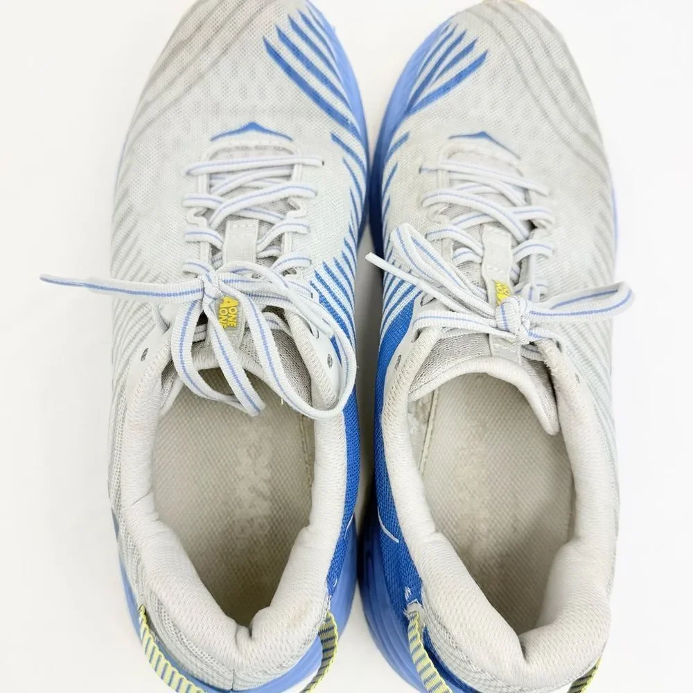 Hoka One One RICON Running Athletic Sneaker in Oyster Mushroom Nebulas Blue